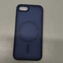 SUPFINE Magnetic for iPhone SE Case 2022 (3rd)/2020 (2nd), iPhone 8 Case (Compatible with MagSafe) (Military Grade Drop Protection) Slim Translucent Matte Phone Case, Deep Blue