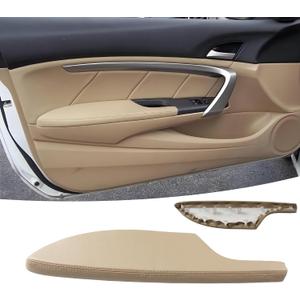 MUTUSAISI Front Left Beige Leather Door Panel Lid Armrest Fit for Honda Accord 2-Door Coupe 2008-2012 Accessories 83571-TE0-A51ZA, Driver Side