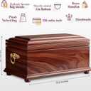 Trupoint Memorials Wood Cremation Urns for Human Ashes, Casket for Humans, Decorative Burial Urn for Adult Men & Women Large, Brown Rosewood