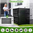 48" H x 38" W (2-Panels) Air Conditioner Fence Screen Trash Can Privacy Fence Panels, Suitable for Pools and Yards, no Digging RequiredBlack Privacy Panel