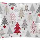 Satin Pillowcase Star Christmas Tree Silk Pillowcase for Hair and Skin, Pillow Cases Cooling Smooth Soft Pillow Cover 20x30 Inches, Queen Size