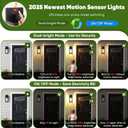 BesLowe 13" Upgraded Motion Sensor Outdoor Wall Lights, 2-Pack Dusk to Dawn Porch Light Outdoor Wall Sconce Lanterns, 3 Lighting Modes Exterior Lighting Fixtures, Black Outside Lights for House Garage