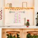 Coquette Pink Bow Floral Kitchen Towels, Rustic Flower Botanical Dish Tea Towels for Kitchen Decor, Girly Pink Striped Floral Hand Towel for Bathroom Decor, 16x24 Inch (Color-01)