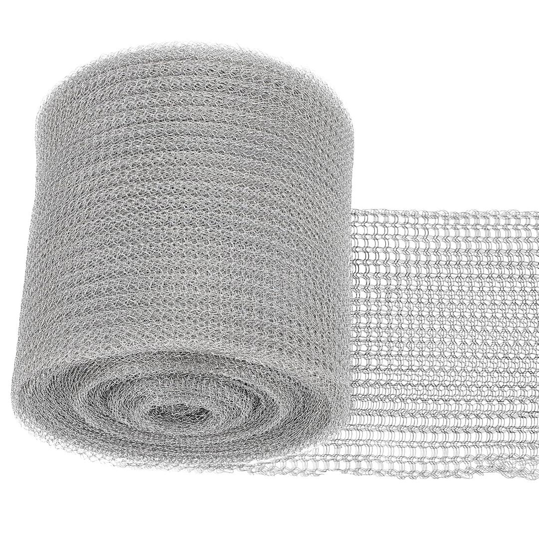 Wire Mesh roll 5" X 100' Double Layer Mesh Made of Stainless Steel Mesh, Wire Mesh, Flexible Stretchy Hole Filler Fabric Suitable for Gardens and Houses