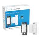 Lutron Caseta 3 Way Smart Dimmer Light Switch Kit, Includes Pico Remote, Bracket, and LED Dimmer Switch, No Neutral Required, P-PKG1WB-WH
