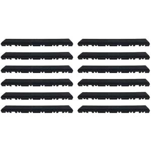 Brand HTWELL Special Accessories：Transition Edge Kit,Only fit HTWELL Interlocking Garage Floor Tiles, Not with Other Brands（12 Male_Edges,Black）
