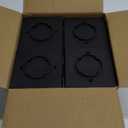 4x4 Solar Post Cap Lights, 12 Pack Fence Deck Post Lights Outdoor Solar Powered Waterproof with High Brightness LEDs Two Light Modes Decor for Garden Patio (Classic Black, 12)