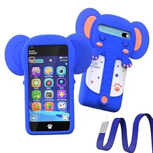 MOMILLA Kids Toys Phone for 3 4 5 6 7 Years Old, 3.97" Touchscreen Christmas Birthday Gifts, Toddler Toys Phone with Music Player Puzzle Games 16 GB Storage Alarm Kids Toys for Ages 3-12 Kids