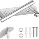 BESy Adhesive or Screw Toilet Paper Holder Wall Mount Rustproof Modern Roll Holder Flexible Pivoting Adjustable Tissue Handle with Self Adhesive or Mounted with Screws Stainless Steel Polished Chrome