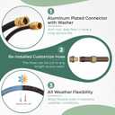 Giraffe Tools Garden Hose 5/8" Custom Length, No Kink, Flexible, Leakproof Water Hose, 600 Burst PSI, 100ft Male Female Fittings,Black Orange