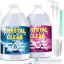 Epoxy Resin 2 Gallon Kit, Upgraded Crystal Clear Resin Epoxy Food Safe with Pump, Self Leveling & Bubble Free High-Glossy with Anti-Yellowing for Coating, Casting, Jewelry Making, DIY Craft