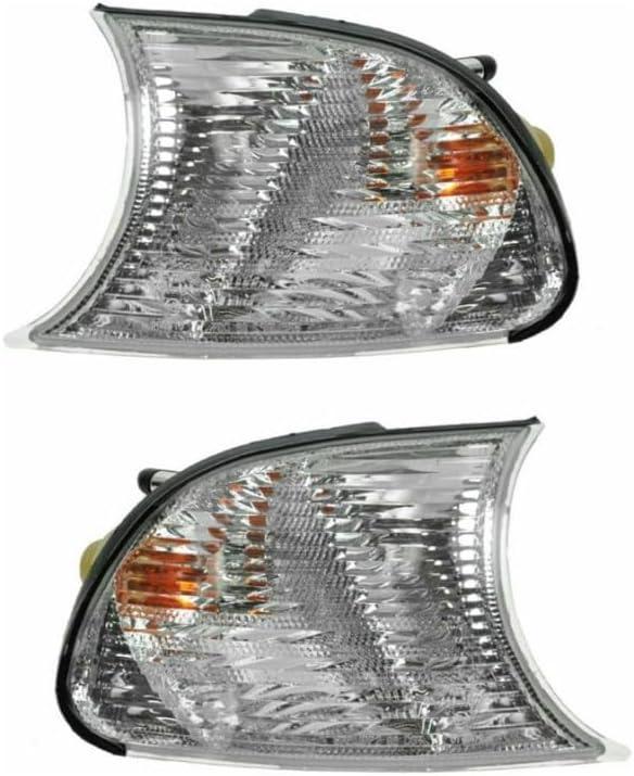 For BMW M3 / 3 Series Coupe Signal Corner Light 2002 03 04 2005 Driver and Passenger Side Pair Only 2-Door For BM2520113 + BM2521113