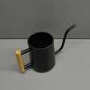 Watering Can for Indoor Plants, 35 oz/1000 ml Metal Stainless Steel Pot with Long Spout for House Plants Bonsai Outdoor Garden Flower Decorative (Black)