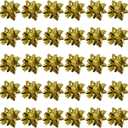 50PCS Small Star Bow 3cm Tiny Gift Bow Self Adhersive Present Wrapping Bow for Christmas, Party, Wedding, Birthday Party, Valentine's Day, Gift Dectoration