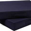 Outdoor Chair Cushion 22 x 22 x 3 Inch Waterproof Patio Chair Cushions Set of 2 Double Piping Outdoor Seat Cushions for Patio Furniture Garden Sofa with Ties, Navy Blue