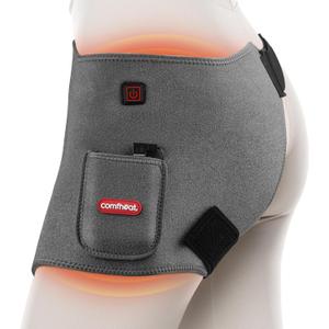 Cordless Hip Heating Pad for Hip & Sciatica Pain Relief 5000mAh Battery Powered Heated Hip Brace for Women, Men Recovery Electric Hip Heat Pad Wrap, Up to 42.5" Waist Size