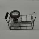 Diamond Star Glass Candle Lantern Holder Mason Jar Tealight Candle Runner with Metal Holder Insert (8.5" X 3.5" X5.5") (2 Jars Set)