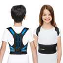 Lexniush Posture Corrector for Kids Teenagers, Updated Adjustable Upper Back Posture Brace for Boys/Girls, Breathable Back Support Braces for Scoliosis, Hunchback, Pain Relief, Spine Corrector, S (Black)