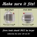 6 Pack Clear Stove Knob Safety Covers - Protect Little Kids with A Child Proof Lock for Oven/Stove Top/Gas Range - Baby/Toddler Kitchen Safety Guard - Check Dimensions.