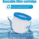 300 Gallons Above Ground Round Pool Filter Pump,Household Inflatable Pool Filter Pump System Kit Cleaning Tool+ Filter Cartridge,Uses Type A or C Filter Cartridge