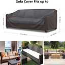 Heavy Duty Patio Sofa Cover Waterproof, Mrrihand 3-Seater Outdoor Sofa Loveseat Cover, Outdoor Patio Furniture Cover with Air Vent and Handles, 78" W33" D32" H, Black