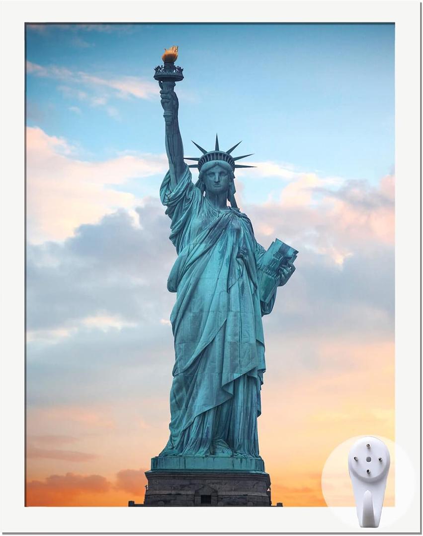 OMAIGAR 14x18 Picture Frame for 14by18 Poster Photo Canvas Certificate White High Transparent Photo Frame Wall Desktop Horizontal Vertical 14 x 18