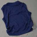 IECCP Women's Sexy Mock Neck Sleeveless Crop Tank Tops Summer Trendy Side Ruched Blouse L