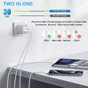 iPhone 17 16 15 Charger, 2Pack PD Dual USB C Charger Block Fast Charging Wall Charger Plug with 10FT Long USB C to C Charger Cord Woven Cable for Apple iPhone 17/16 Pro Max/16 Pro/16/15 ProMax/15/iPad