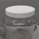 kitchentoolz Half Gallon Mason Jar - Glass Jar Wide Mouth with Airtight Foam Lined Plastic Lid - 1/2 Gallon Jar for Sourdough Starter, Fermenting Kombucha Kefir, Pickling, & Canning 2 Pack