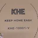KHE Elongated Toilet Seat 18.5 Inch, Soft Close Toilet Seat with No-Touch Handle, Quick Release for Easy Cleaning, Non-Slip Bumpers, Durable PP, White