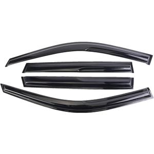 Window Visors Rain Guards FIT 20192024 Chevrolet Silverado & GMC Sierra 1500 Crew Cab, 20202024 2500HD 3500HD Crew Cab  Vent Shades Sun/Rain Deflectors, 4PCS Smoke Tape-On Set