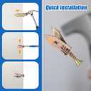 101pcs Drywall Self Drilling Anchors Kit, Manganese Steel Plasterboard Anchors with Screws and PH2 Blue Bit Wall Fixings Plugs for Cabinets TV Shelves Curtains Bicycles (No Drill Needed)
