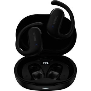 Open Ear Headphones Bluetooth 5.4: 16.2mm Drivers, 50H Playtime Wireless Earbuds, IPX6 Waterproof, LED Display, Comfort Fit for Running, Cycling, Workouts (Graphite)