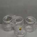 4 Pcs Candy Cookie Jar, 74 oz Clear Plastic Jars with Lids Apothecary Jars Candy Buffet Storage Containers Airtight Food Canister Home Organization for Kitchen Laundry and Party