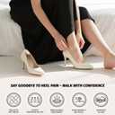 2 x Ouzorp Heel Pads for Shoes-4 Pairs Heel Grips Inserts Cushion for Womens Men Shoes, Heel Pads Snugs for Shoe Too Big, Improved Shoe Fit and Comfort, Prevent Heel Slip and Blister-Pale Apricot+Black (universal)