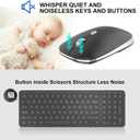 cimetech Wireless Keyboard Mouse Combo, Compact Full Size Wireless Keyboard and Mouse Set Less Noise Keys 2.4G Ultra-Thin Sleek Design for Windows, Computer, PC, Notebook, Laptop - Matte Black