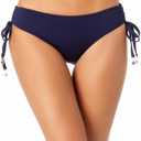Anne Cole Women's Live in Color Side Tie Bikini Swim Bottom (Medium, Navy)
