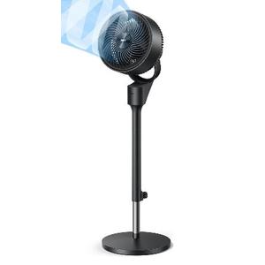 Dreo Fan for Bedroom, 80 Oscillating Standing Fan, 25dB Quiet, 80ft Pedestal Fans for Home Office, 90 Manual Vertical, 3 Speeds, 34-41" Adjustable Height, Air Circulator (Black)