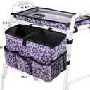 MDSTOP Walker Basket with Tray, Walker Tray for Folding Walker, Walker Accessories for Seniors, Non-Slip Surface, Universal Fit for Standard Walkers, Ideal for Meals, Drinks & Reading (Purple)