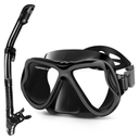 Greatever Dry Snorkel Set,Panoramic Wide View,Anti-Fog Scuba Diving Mask,Professional Snorkeling Gear