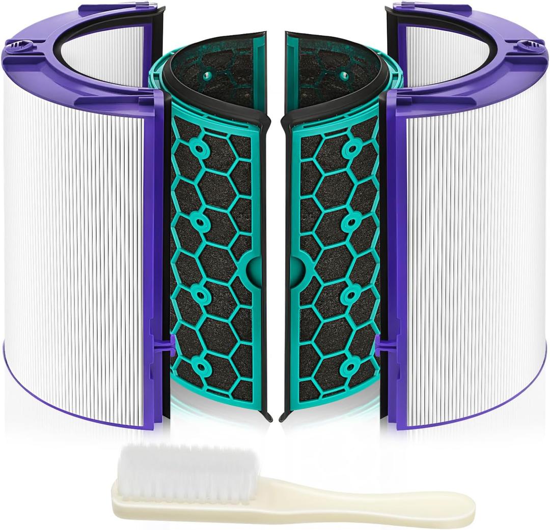 TP04 Replacement Filter for Dyson HP04 TP04 DP04 TP05 DP05 Air Purifi-er Sealed Two Stage 360 Pure Cool Fan Combi Glass HEPA Filter & Activated Carbon Filter (Not for HP07,TP01,TP02,TP07,HP09)