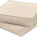 Snubbull Outdoor Chair Cushions 19 X 19 X 4 Inch Patio Furniture Cushions Waterproof & Fade Resistant Outdoor Cushions for Patio Furniture with Handle & Adjustable Straps Set of 2