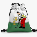 Artpreti Funny Golf Valuables Pouch,Golf Pouch Bag with Drawstrings Golf Tee Bag Pouch Leather Golf Tee Pouch Golf Ball Bag for Men Women - Just Tap It in