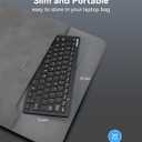 TECKNET 2.4G Wireless Keyboard - Mini Compact Keyboard with Media Hotkeys, 12-Month Battery Life, Compatible with PC, Desktop, Laptop, Smart TV - Black