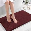 OLANLY Bathroom Rugs 24x16, Extra Soft Absorbent Chenille Bath Rugs, Rubber Backing Quick Dry, Machine Washable Bath Mats for Bathroom Floor, Tub and Shower, Home Decor Accessories, Andorra Red-Brown