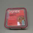 Pyrex Freshlock Glass Food Storage Container, Airtight & Leakproof Locking Lids, Freezer Dishwasher Microwave Safe, 4 Cup (Red,Square)