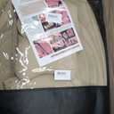 TIEHESYT Leather Seat Covers Front Pair with Lumbar Support and Headrest, Breathable and Waterproof Car Seat Cover, Universal Seat Covers for Cars, Trucks, SUVs, Airbag Compatible, Beige