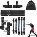 Boxing Resistance Bands Set for Speed and Agility, Workout Band Ankle Exercise Bands Legs Ankle Straps for Resistance Training Enhance Explosive Power (Blue-150lbs)