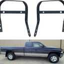 LOSTAR Do-dge Ram Bumper Bracket, Pair(2) Front Bumper Bracket Outer Driver (Left) and Passenger (Right) Side For 1999-2002 Do-dge Ram 1500 2500 3500 Outer Mounting 55077014AB, 55077015AB