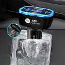 6-in-1 Multi-Function Car Charger with LED Digital Display, PD 3.1A & QC3.0 Super Fast Charging, Fire-Proof PC Body, Multi-Port USB/Type-C Car Adapter for iPhone Android Tablets Cars